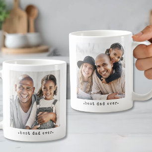 Mug Photo complet de Meilleur Papa Minimaliste