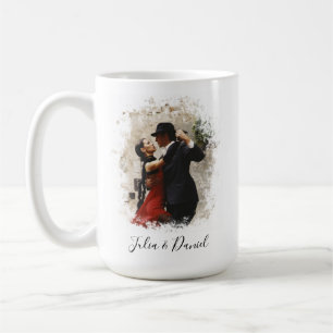Mug Photo Couple personnalisée Saint Valentin 15 oz
