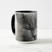 Mug Photo Cute Gray Kitty Visage (Devant gauche)