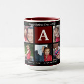 Mug Photo DAD Collage Fête des pères de café Black Mar (Centre)