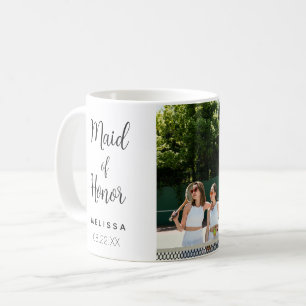 Mug Photo d'amie   Nom de demoiselle d'honneur   Date 