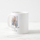 Mug Photo d'amour de Saint-Valentin au premier balayag (Devant gauche)