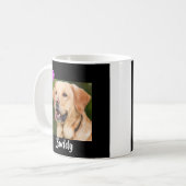 Mug Photo d'animal de compagnie noir moderne Personnal (Devant gauche)