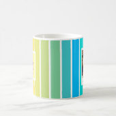 Mug Photo d'anniversaire 50 ans rayure multicolore (Centre)