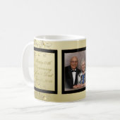 Mug Photo d'anniversaire de mariage de noir (Devant gauche)