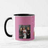 Mug Photo d'anniversaire meilleurs amis noms rose (Gauche)