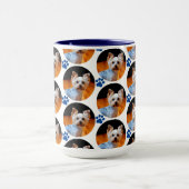 Mug Photo de animal de compagnie moderne Empreinte de  (Centre)