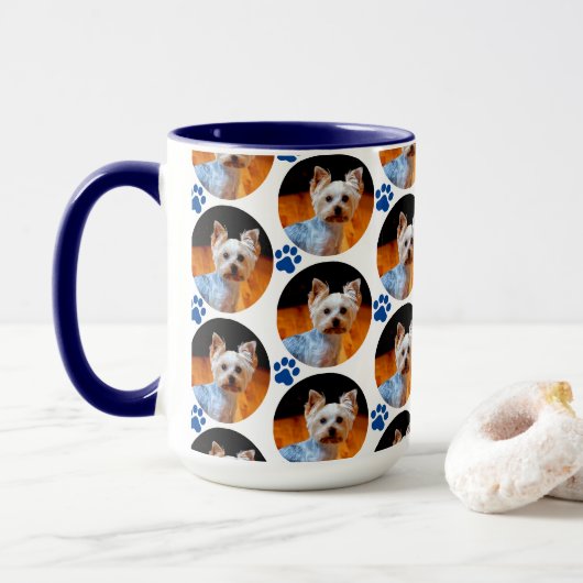 Mug Photo de animal de compagnie moderne Empreinte de  (Avec donut)