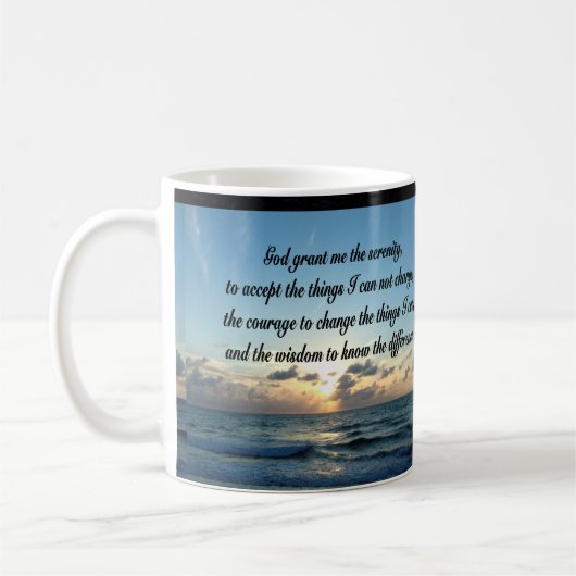 MUG PHOTO DE BEAUTIFUL SERENITY PRAYER OCEAN (Gauche)