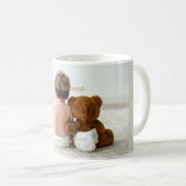 Mug Photo de bébé personnalisée Mon premier script d'o (Devant droit)