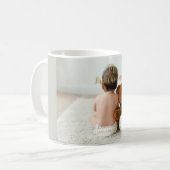 Mug Photo de bébé personnalisée Mon premier script d'o (Devant gauche)