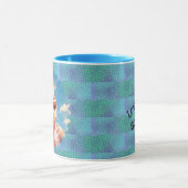 Mug Photo de Blue dots motif grand-mère amour (Centre)