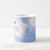 Mug Photo de Blue Sky Be Not Afraid Bible Verse Nom (Centre)