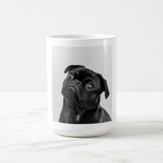 Mug Photo de Carlin noir et blanc mignon (Centre)