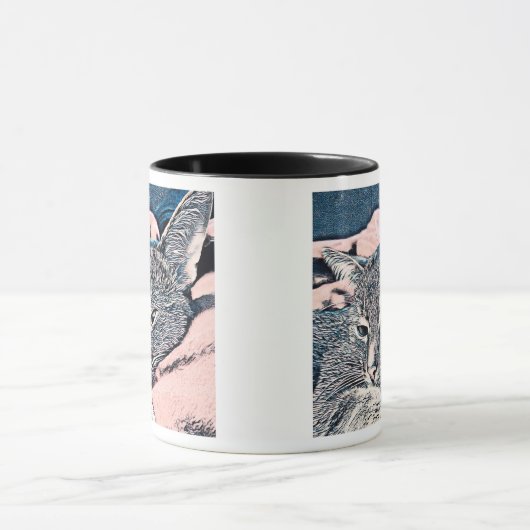 Mug Photo de chat, chat, Animaux domestiques, chat drô (Centre)