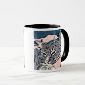 Mug Photo de chat, chat, Animaux domestiques, chat drô (Devant droit)