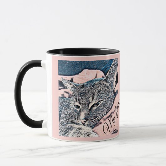 Mug Photo de chat, chat, Animaux domestiques, drôle de (Gauche)