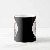 Mug Photo de chat et nom élégant noir (Centre)