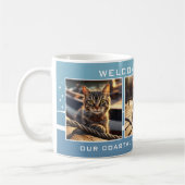 Mug Photo de chat Nautical Beach House (Gauche)