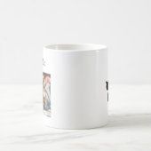 Mug Photo de chat, nom et empreinte de patte  (Centre)