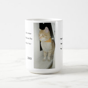 Mug Photo de chat orange avec texte