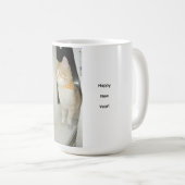 Mug Photo de chat orange avec texte (Devant droit)