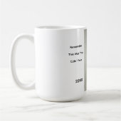 Mug Photo de chat orange avec texte (Gauche)