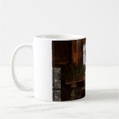 Mug Photo de cheminée rustique de Noël en hiver (Gauche)