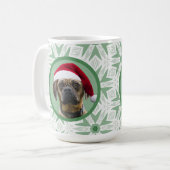 Mug Photo de chien animal de compagnie avec le chapeau (Devant gauche)