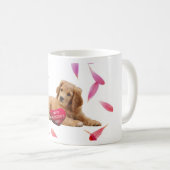 Mug Photo de Chien de la Saint Valentin (Devant droit)