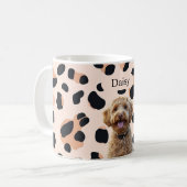 Mug Photo de chien Empreinte de léopard personnalisée (Devant gauche)