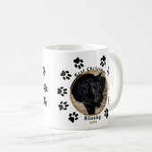 Mug Photo de Chien Empreinte de patte de Noël de Puppy (Devant droit)