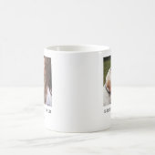 Mug Photo de chien maman nom moderne simple (Centre)