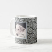 Mug Photo de chien mignon avec Arrière - plan de thème (Devant gauche)