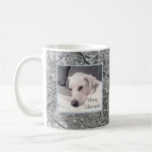 Mug Photo de chien mignon avec Arrière - plan de thème (Gauche)
