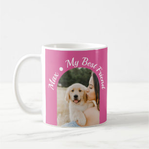 Mug Photo de chien Mon meilleur ami Design rose