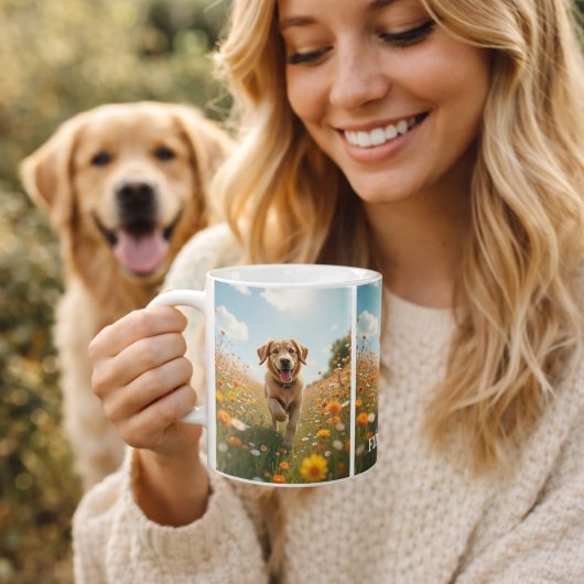 Mug Photo de chien nom du texte de l'animal de compagn