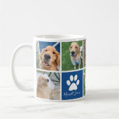 Mug Photo de chien personnalisé Collage Empreinte de p (Gauche)