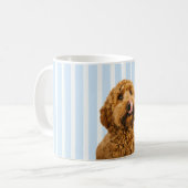 Mug Photo de chien personnalisé | Nom de l'animal (Devant gauche)