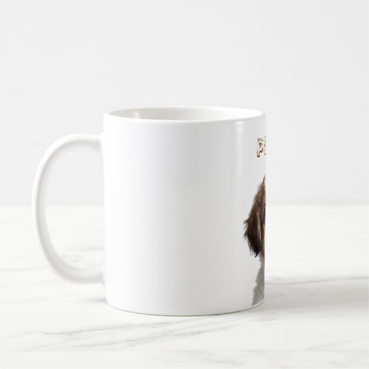 Mug photo de chien personnalisé - Nom personnalisé (Gauche)