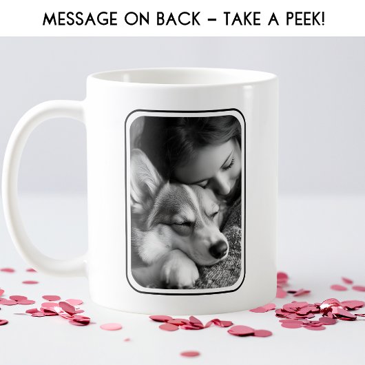 Mug Photo de chien personnalisée Happy Valentine's for