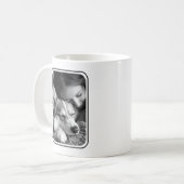 Mug Photo de chien personnalisée Happy Valentine's for (Devant gauche)