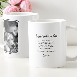 Mug Photo de chien personnalisée Joyeuse Saint-Valenti