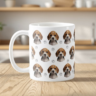 Mug Photo de chien personnalisée motif patte de chien