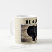 Mug Photo de Chien rustique mignon et nom du Chien (Devant gauche)