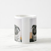 Mug Photo de chien Super Maman empreinte cardiaque Caf (Centre)