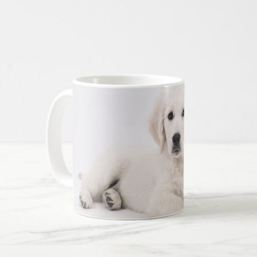 Mug Photo de chiot Golden Retriever (Devant gauche)