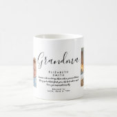 Mug Photo de citation de grand-mère élégante script (Centre)