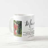 Mug Photo de citation de script élégant pour Maman (Devant gauche)