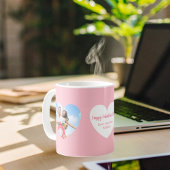 Mug Photo de coeur blanc rose Saint Valentin